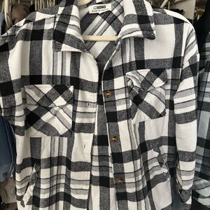 Ci Sono Monochrome Plaid Jacket